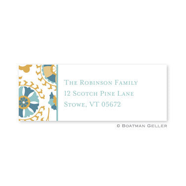 Suzani Gold Address Label