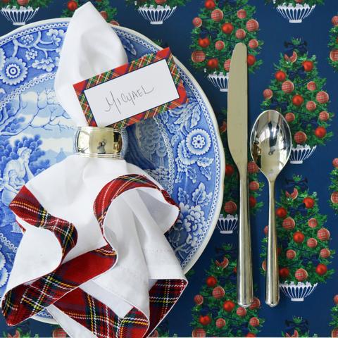 Tartan Christmas Tree Paper Placemats