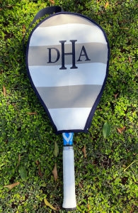 Monogrammed Tennis Racket Canvas Covers