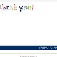 Thank You Navy Flat Notecard