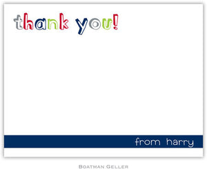 Thank You Navy Flat Notecard