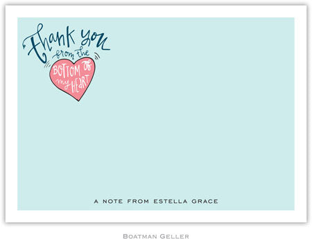 Thank You Heart Flat Notecard