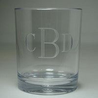 Monogrammed Acrylic Unbreakable Double Old Fashion