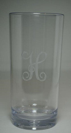 Monogrammed Acrylic Unbreakable High Ball Glass