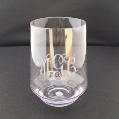 Monogrammed Unbreakable Stemless Wine Glass (Set of 4)