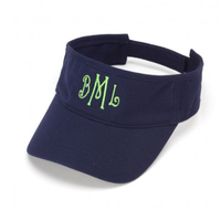 Monogrammed Twill Visor
