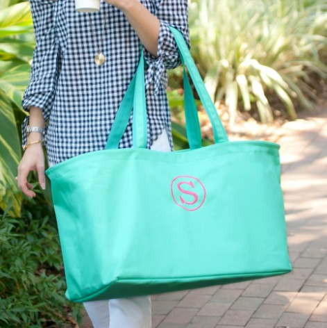 Monogrammed Solid Ultimate Tote