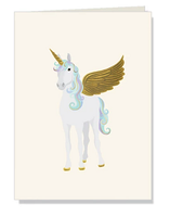 Personalized Unicorn Folded Notes

