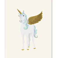 Personalized Unicorn Folded Notes
