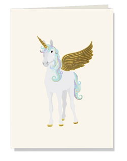 Personalized Unicorn Folded Notes