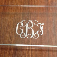 Monogrammed Acrylic Vanity or Cell Phone Tray