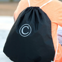 Monogrammed Black Gym Bag