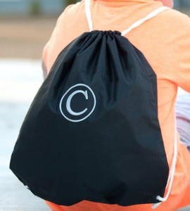 Monogrammed Black Gym Bag