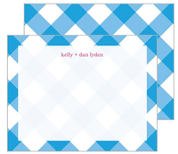 Buffalo Check Flat Notecards | Navy Blue
