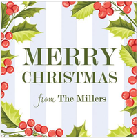 Holly Stripe Gift Sticker 2688