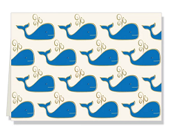 Personalized Whale Folded Notes