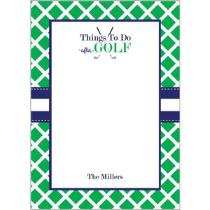 Things to do AFTER Golf Notepad
