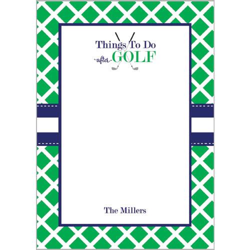 Things to do AFTER Golf Notepad