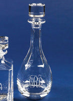 Monogrammed Crystal Wine Decanter
