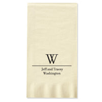 Foil-Stamped Initial & Name Guest Towel
