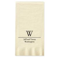 Foil-Stamped Initial & Name Guest Towel