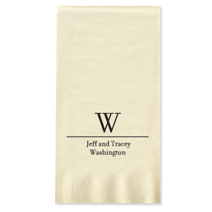 Foil-Stamped Initial & Name Guest Towel