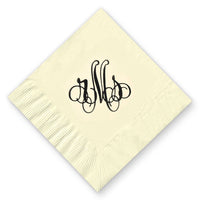 Foil-Stamped Elise Monogrammed Beverage Napkins
