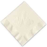Embossed Elise Monogram Napkin
