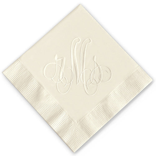 Embossed Elise Monogram Napkin
