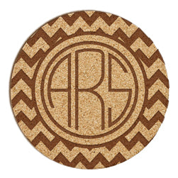 Bronson Chevron Monogram Coaster
