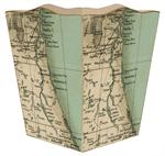 Northeast Florida Antique Map Waste Basket