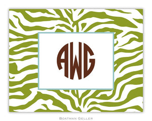 Zebra Jungle Foldover Note