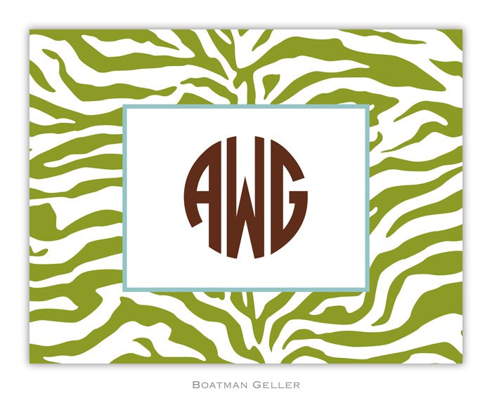 Zebra Jungle Foldover Note